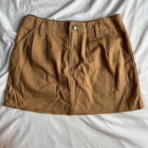 APC camel tan mini skirt